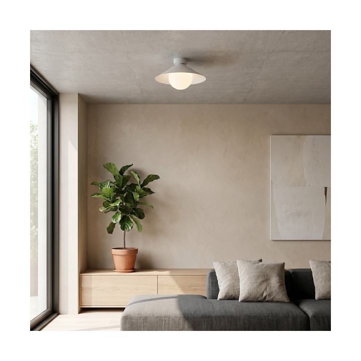 Lampa sufitowa MONO 1S PLAFON WHITE OPAL - Emibig