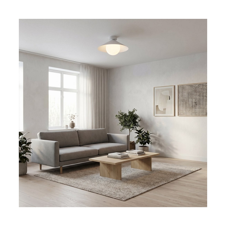 Lampa sufitowa MONO 1S PLAFON WHITE OPAL - Emibig