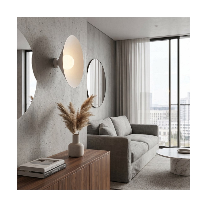 Kinkiet MONO K1L WHITE OPAL - Emibig