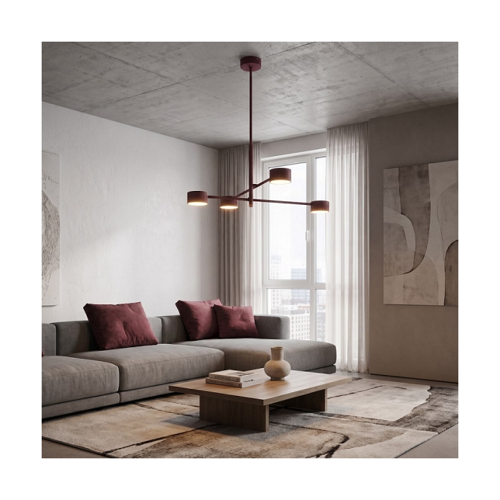 Lampa sufitowa NATSU 4BURGUNDY - Emibig
