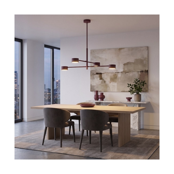 Lampa sufitowa NATSU 4BURGUNDY - Emibig