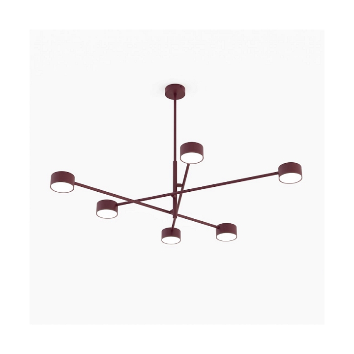 Lampa sufitowa NATSU 6 BURGUNDY - Emibig