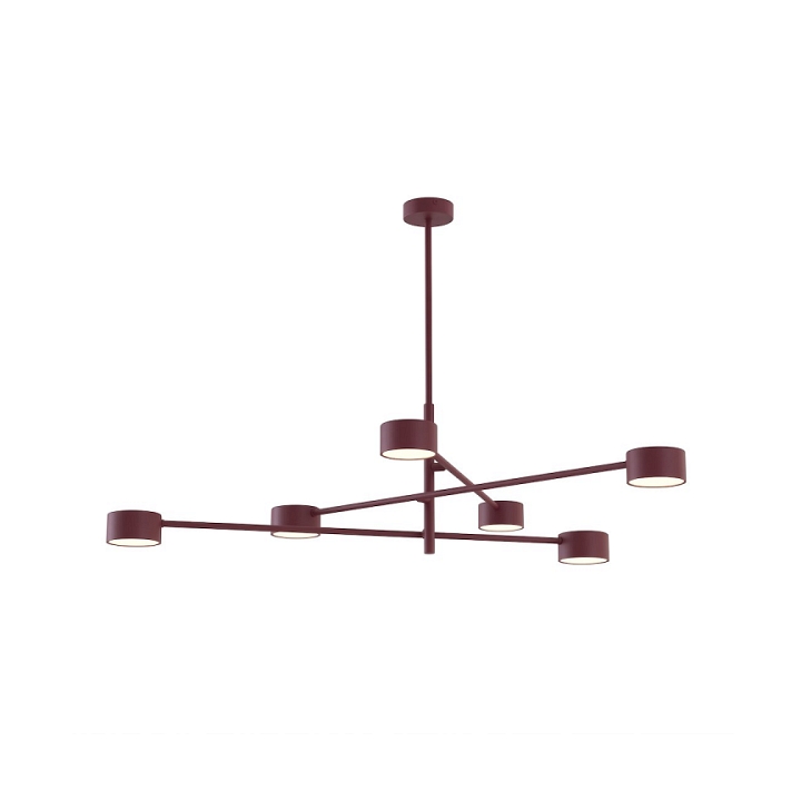 Lampa sufitowa NATSU 6 BURGUNDY - Emibig
