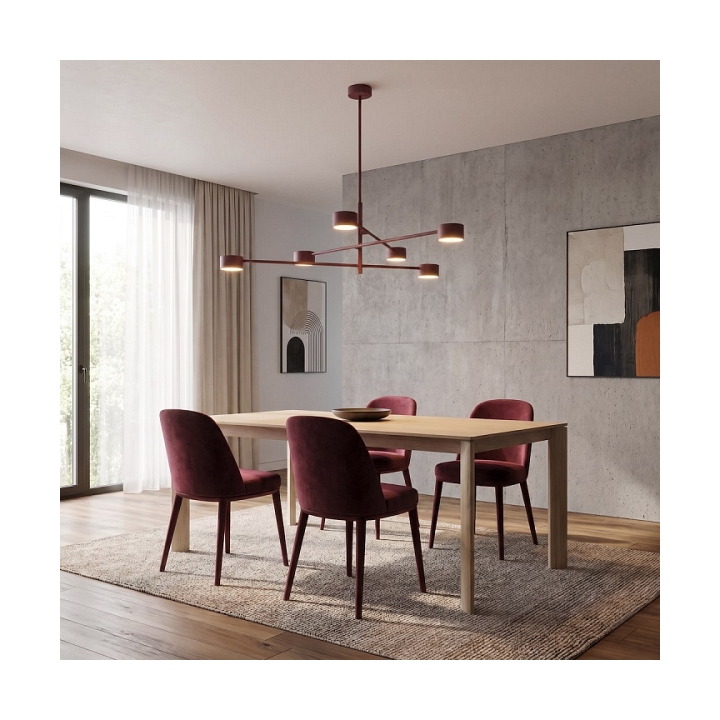 Lampa sufitowa NATSU 6 BURGUNDY - Emibig
