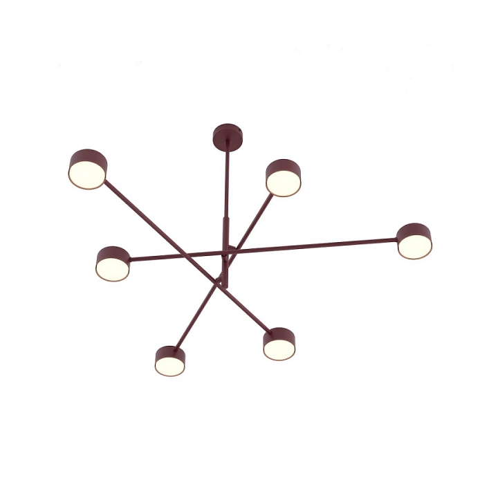Lampa sufitowa NATSU 6 BURGUNDY - Emibig