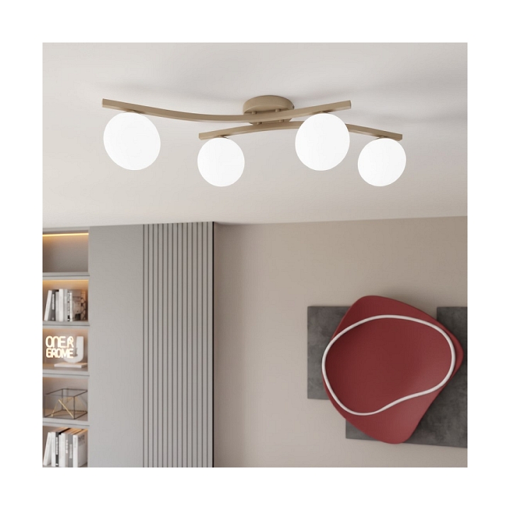 Lampa sufitowa OPUS 4 MOKKA OPAL - Emibig
