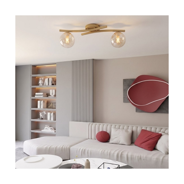 Lampa sufitowa OPUS 2 MOKKA AMBER - Emibig