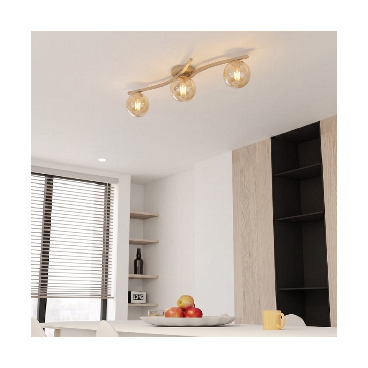 Lampa sufitowa OPUS 3 MOKKA AMBER - Emibig