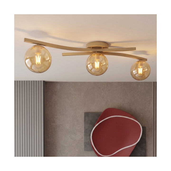 Lampa sufitowa OPUS 3 MOKKA AMBER - Emibig
