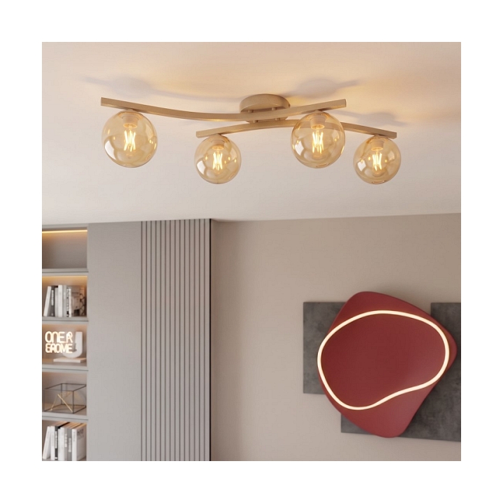 Lampa sufitowa OPUS 4 MOKKA AMBER - Emibig
