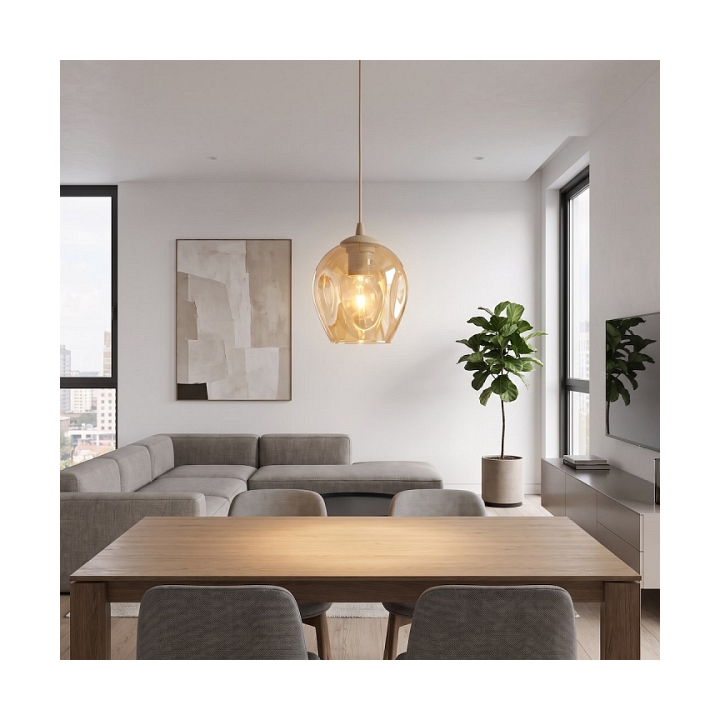 Lampa wisząca ISTAR 1 MOKKA AMBER - Emibig