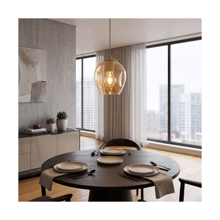 Lampa wisząca ISTAR 1 MOKKA AMBER - Emibig
