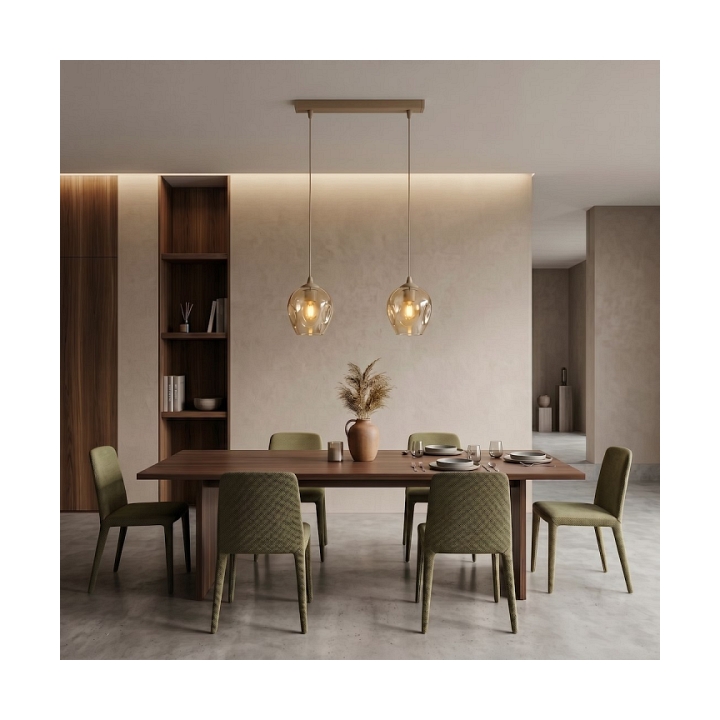 Lampa wisząca ISTAR 2 MOKKA AMBER - Emibig
