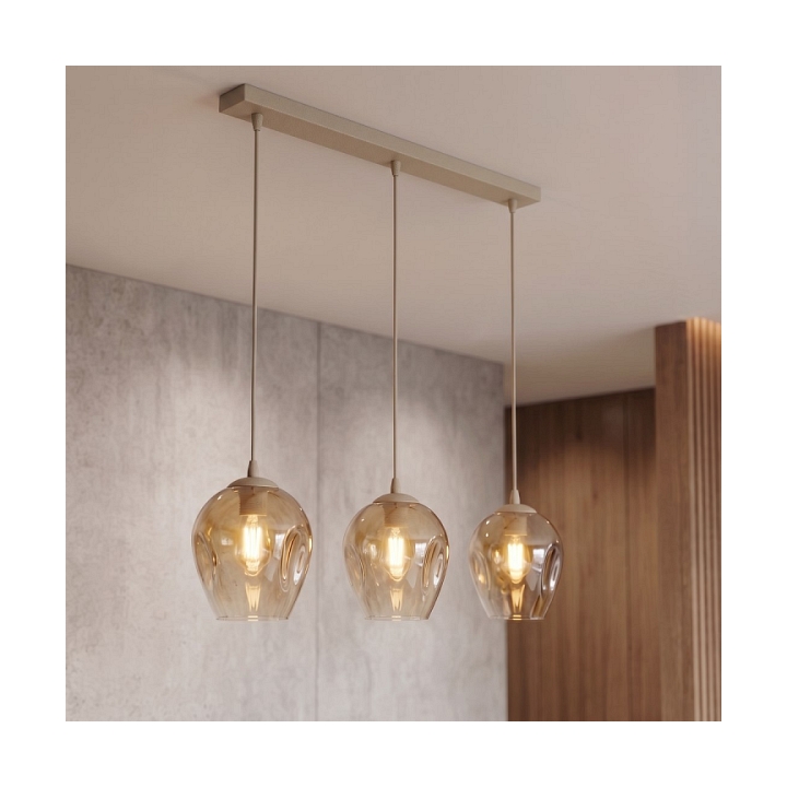 Lampa wisząca ISTAR 3 MOKKA AMBER - Emibig