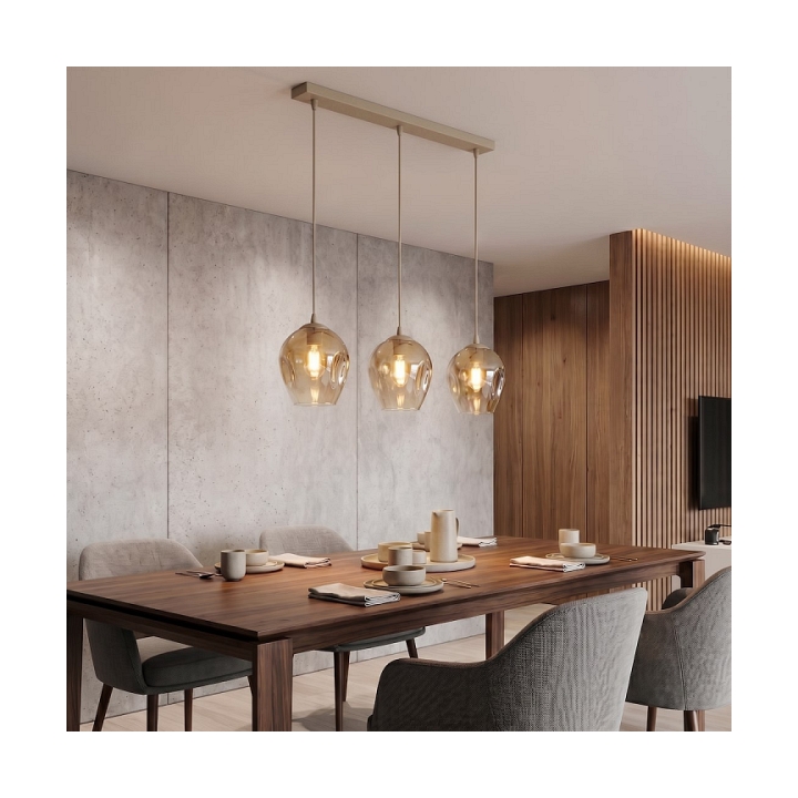 Lampa wisząca ISTAR 3 MOKKA AMBER - Emibig