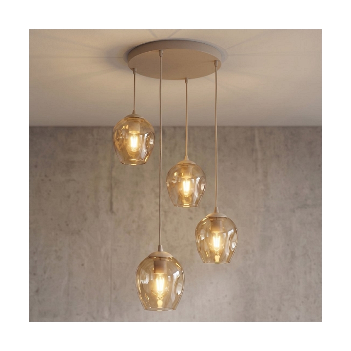 Lampa wisząca ISTAR 4PREM MOKKA AMBER - Emibig