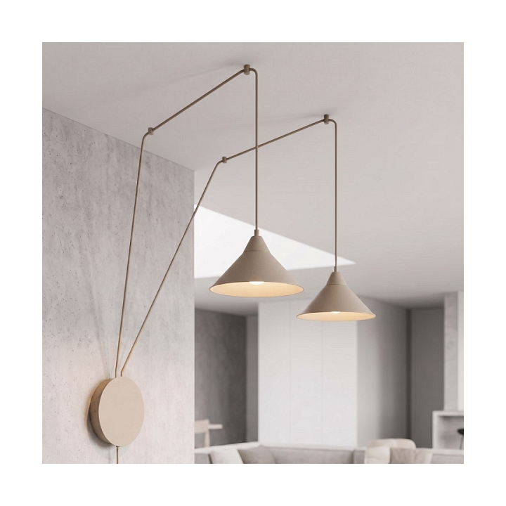 Lampa wisząca ABRAMO 2 MOKKA - Emibig