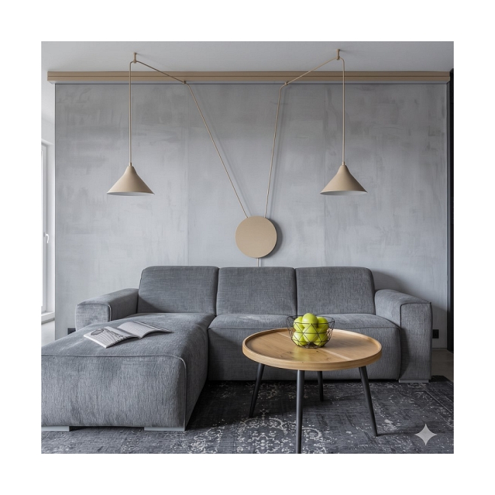 Lampa wisząca ABRAMO 2 MOKKA - Emibig