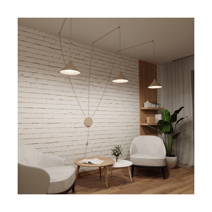 Lampa wisząca ABRAMO 3 MOKKA - Emibig