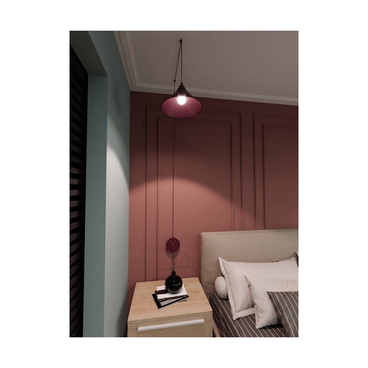 Lampa wisząca ABRAMO 1 BURGUNDY - Emibig
