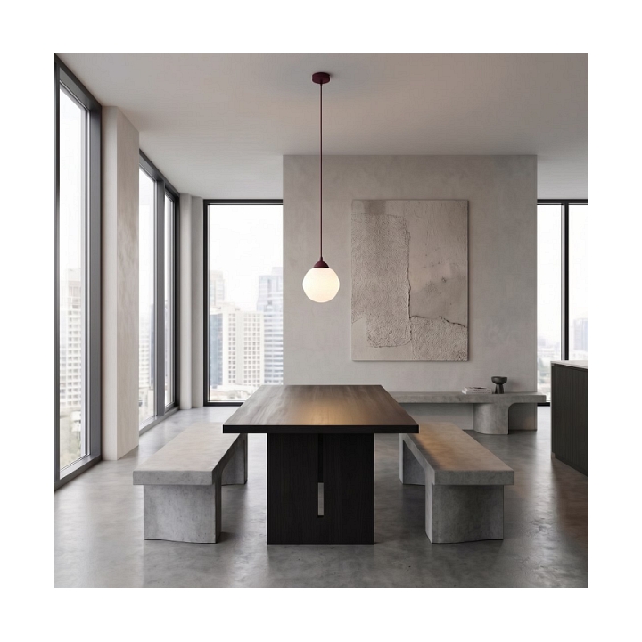 Lampa wisząca COSMO 1 BURGUNDY OPAL - Emibig