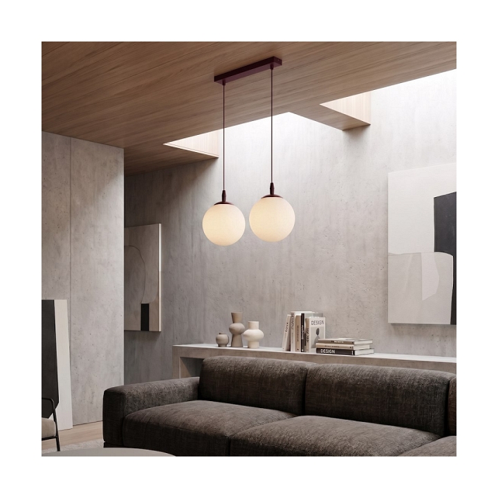 Lampa wisząca COSMO 2 BURGUNDY OPAL - Emibig