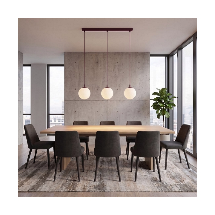 Lampa wisząca COSMO 3 BURGUNDY OPAL - Emibig