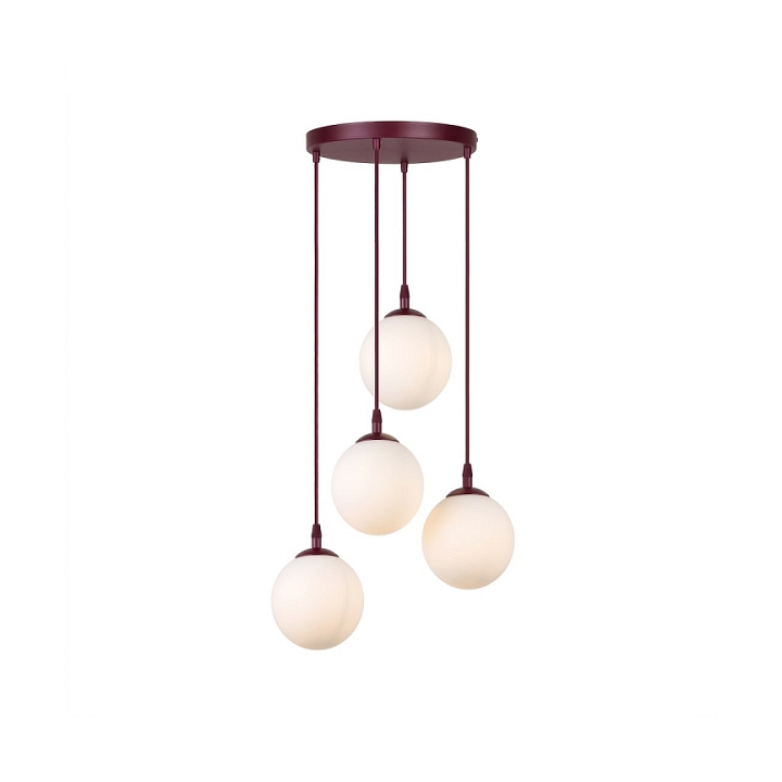 Lampa wisząca COSMO 4PREM BURGUNDY OPAL - Emibig