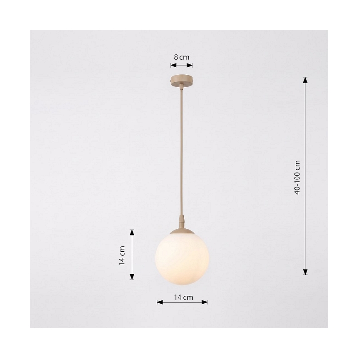 Lampa wisząca COSMO 1 MOKKA OPAL - Emibig