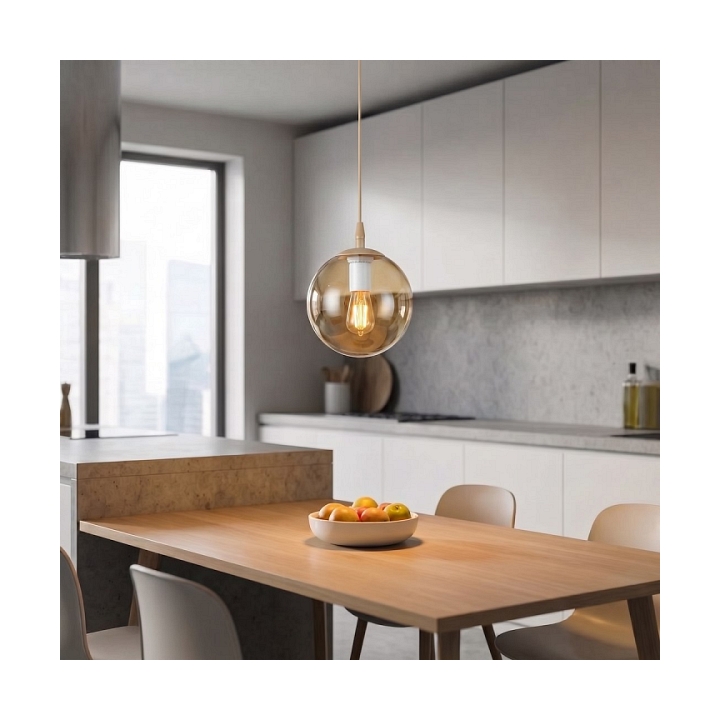 Lampa wisząca COSMO 1 MOKKA AMBER - Emibig