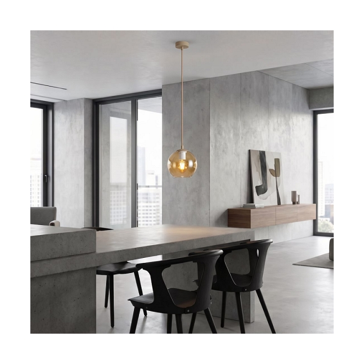Lampa wisząca COSMO 1 MOKKA AMBER - Emibig