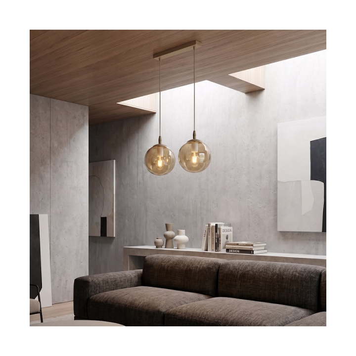 Lampa wisząca COSMO 2 MOKKA AMBER - Emibig