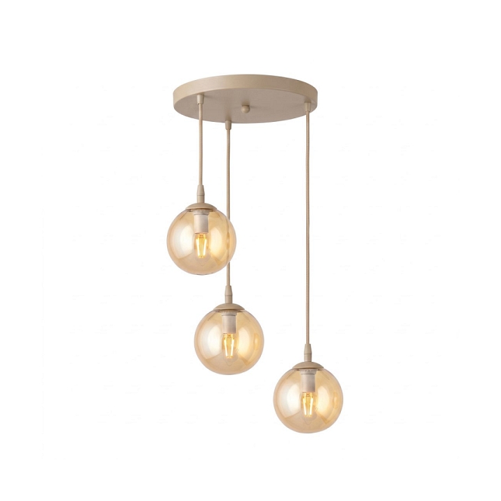 Lampa wisząca COSMO 3PREM MOKKA AMBER - Emibig