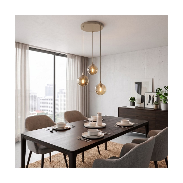 Lampa wisząca COSMO 3PREM MOKKA AMBER - Emibig