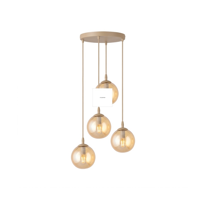 Lampa wisząca COSMO 4PREM MOKKA AMBER - Emibig
