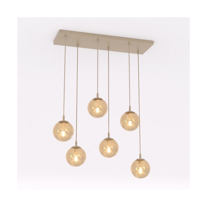 Lampa wisząca COSMO 6 MOKKA AMBER - Emibig