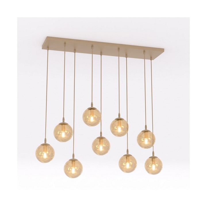 Lampa wisząca COSMO 9 MOKKA AMBER - Emibig