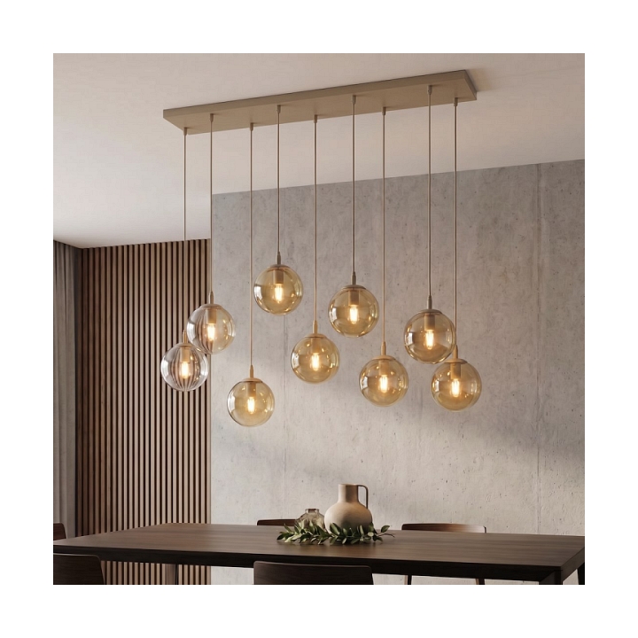 Lampa wisząca COSMO 9 MOKKA AMBER - Emibig