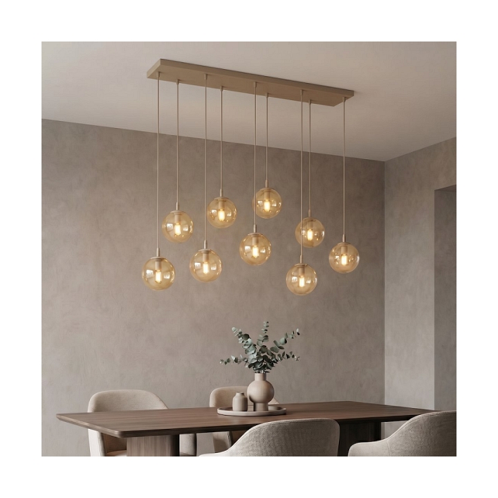 Lampa wisząca COSMO 9 MOKKA AMBER - Emibig