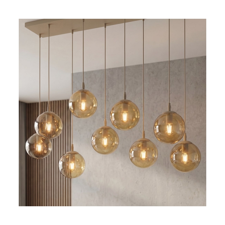 Lampa wisząca COSMO 9 MOKKA AMBER - Emibig