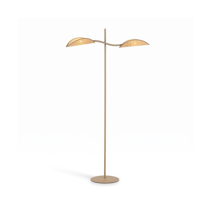 Lampa podłogowa LOTUS LP2 MOKKA/RATTAN - Emibig