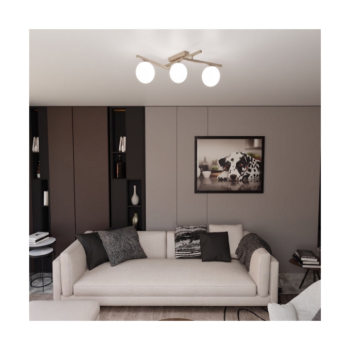 Lampa sufitowa SMART 3 MOKKA OPAL - Emibig