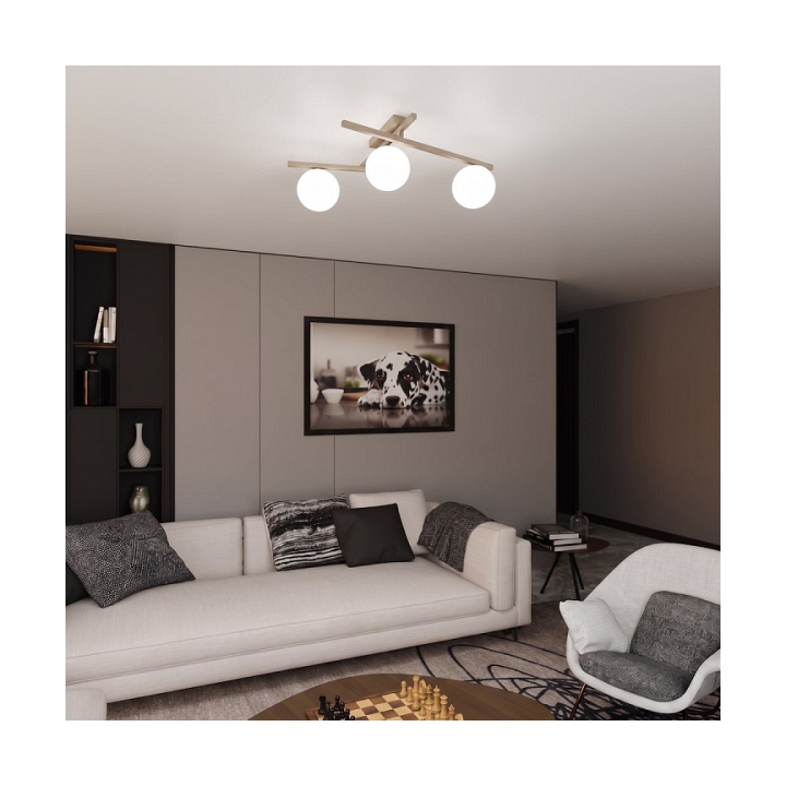 Lampa sufitowa SMART 3 MOKKA OPAL - Emibig