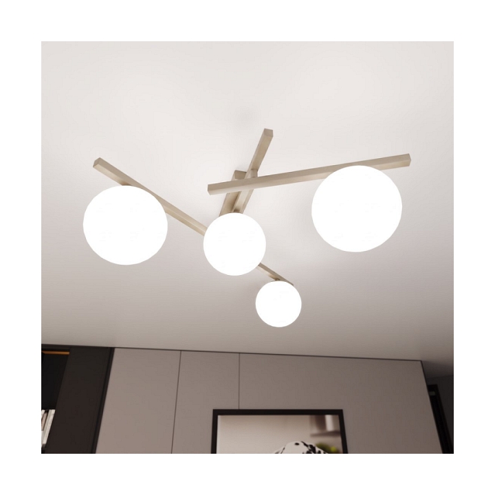 Lampa sufitowa SMART 4 MOKKA OPAL - Emibig