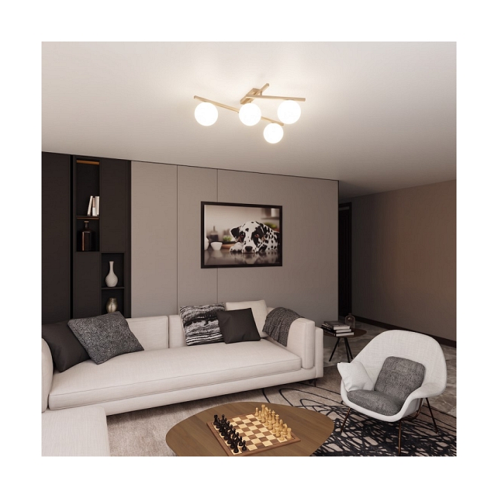 Lampa sufitowa SMART 4 MOKKA OPAL - Emibig