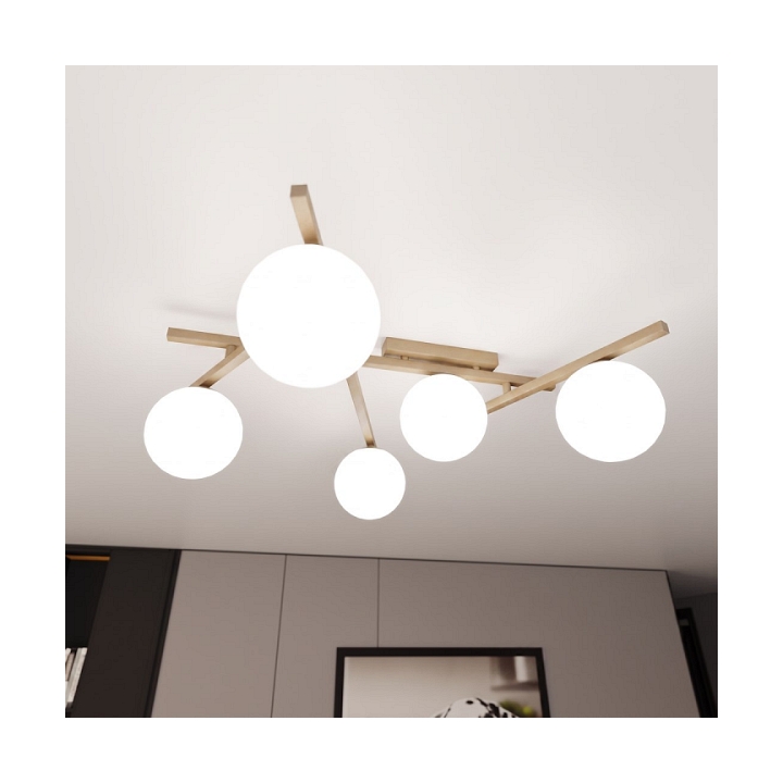 Lampa sufitowa SMART 5 MOKKA OPAL - Emibig