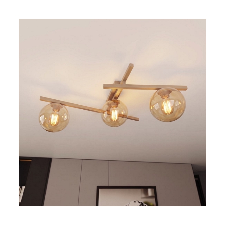 Lampa sufitowa SMART 3 MOKKA AMBER - Emibig