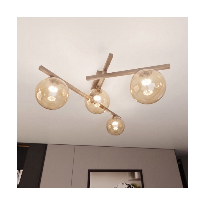 Lampa sufitowa SMART 4 MOKKA AMBER - Emibig
