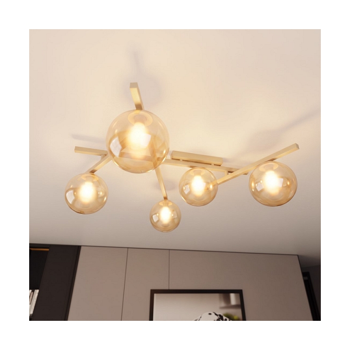 Lampa sufitowa SMART 5 MOKKA AMBER - Emibig