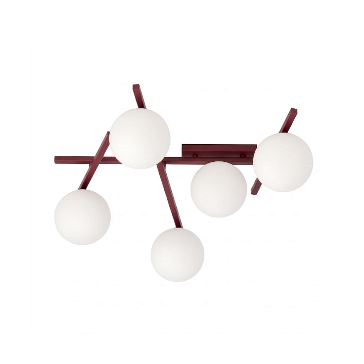 Lampa sufitowa SMART 5 BURGUNDY OPAL - Emibig